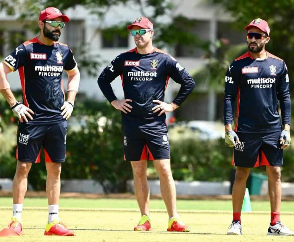 Rajat Patidar with Virat Kohli and ABD