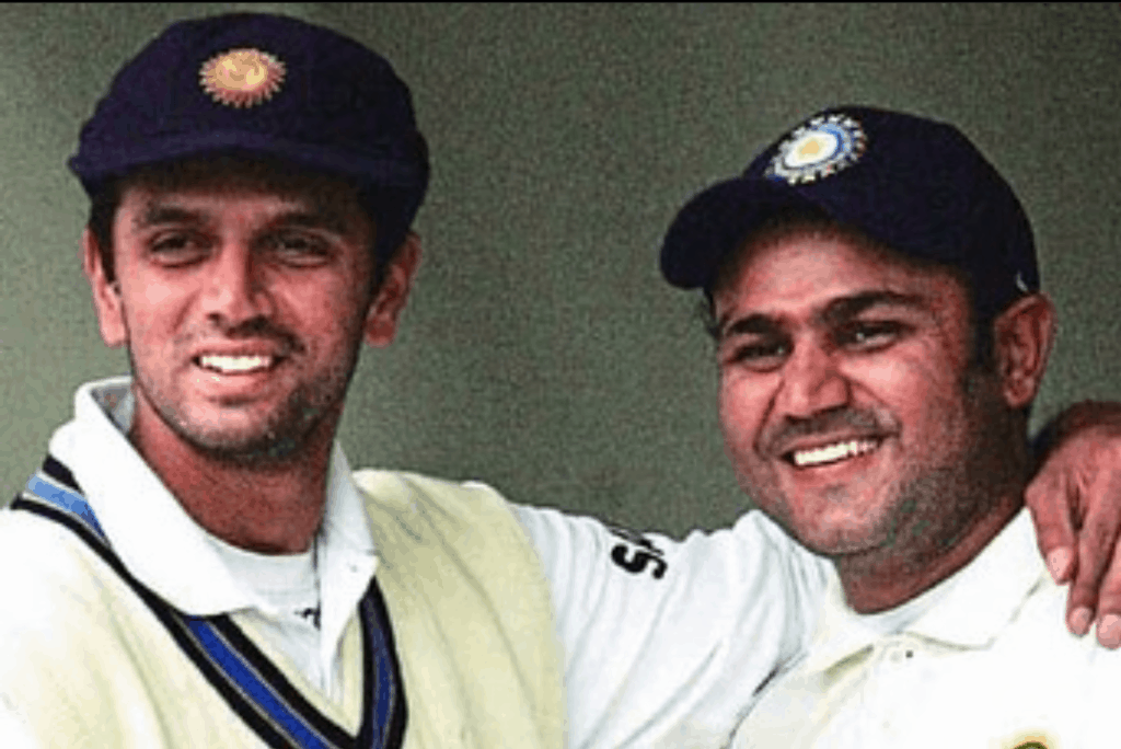 Cricketers Virender Sehwag & Rahul Dravid ICC Super Test 2005
