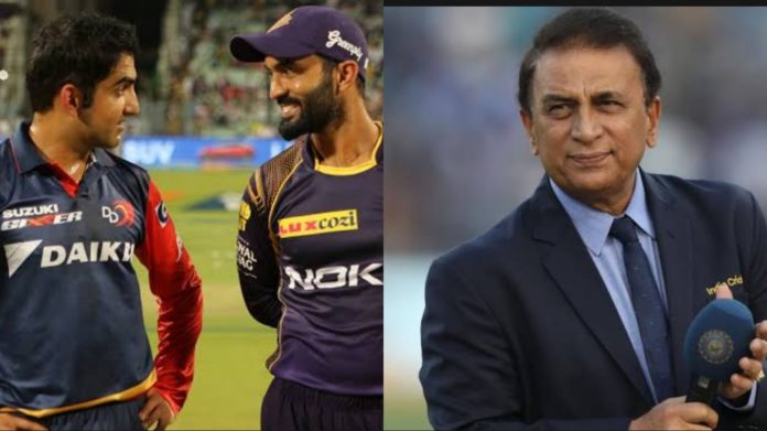 dinesh karthik gambhir gavaskar Dinesh Karthik