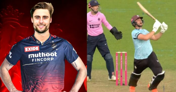 Watch 6,6,6,6,6 RCB All-rounder Smashes 31 runs in One over in T20 Blast