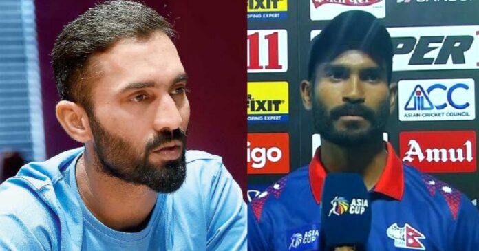 Dinesh Karthik lookalike Nepali cricketer Aasif Sheikh Asia Cup 2023