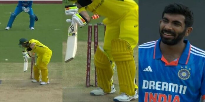 Watch_ Jasprit Bumrah delivers a picture-perfect yorker to castle dangerous Glenn Maxwell in 3rd ODI in Rajkot