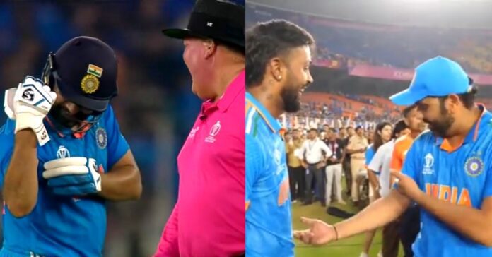 Rohit Sharma biceps India vs Pakistan ICC Cricket World Cup 2023