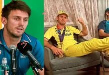“There is nothing in that..”- Mitchell Marsh broke his silence on his controversial “legs on WC trophy” photo